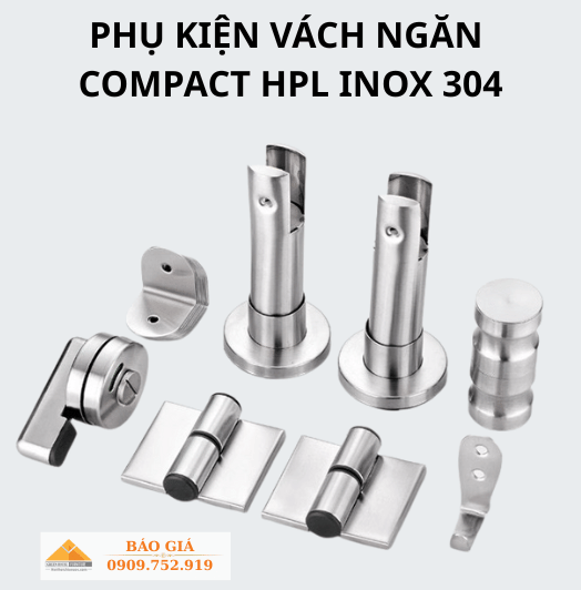 Phụ kiện vách ngăn Compact inox 304