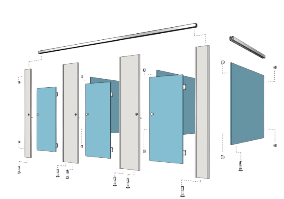 Vật liệu Compact HPL làm vách ngăn