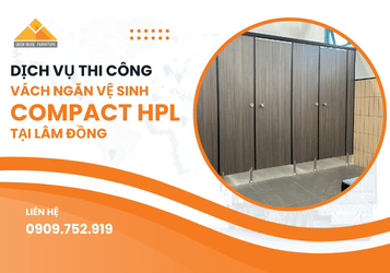 Thi công vách ngăn vệ sinh compact Lâm Đồng
