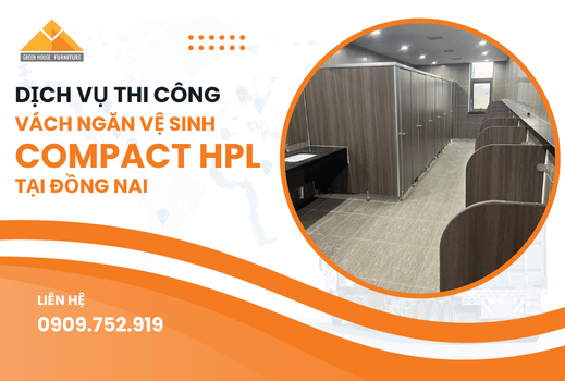 Thi công vách ngăn vệ sinh Compact HPL tại Đồng Nai