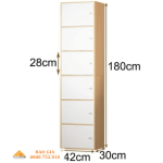 Tủ locker gỗ Compact 6 ngăn